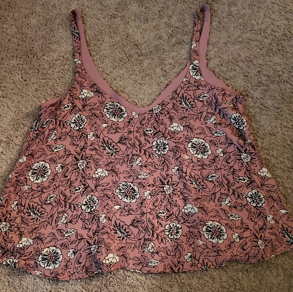 Source Unknown Tops - Foral Summer Cropped Tank Top Flare Bottom